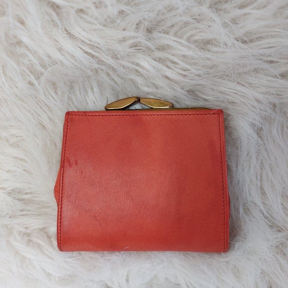 Vintage Lady Buxton Red Leather Clutch Short Wallet Pouch - Picture 2 of 12